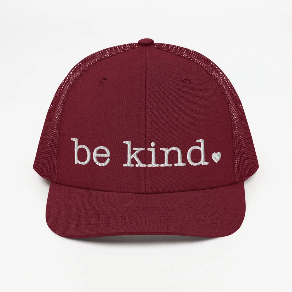Be Kind Trucker Cap - white