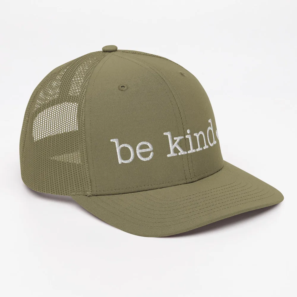 Be Kind Trucker Cap - white