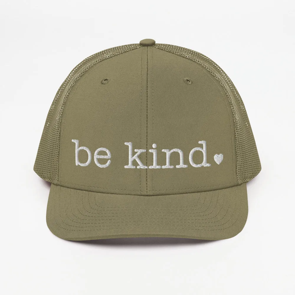 Be Kind Trucker Cap - white