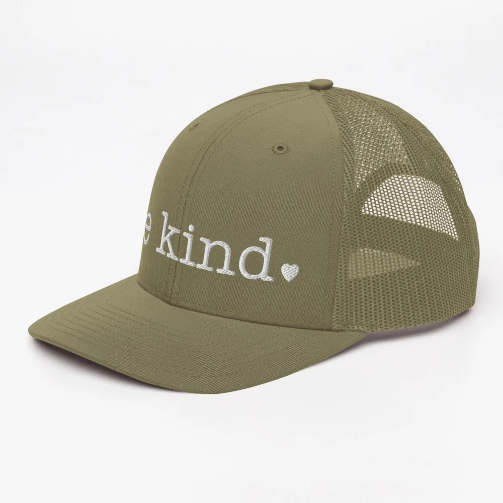 Be Kind Trucker Cap - white