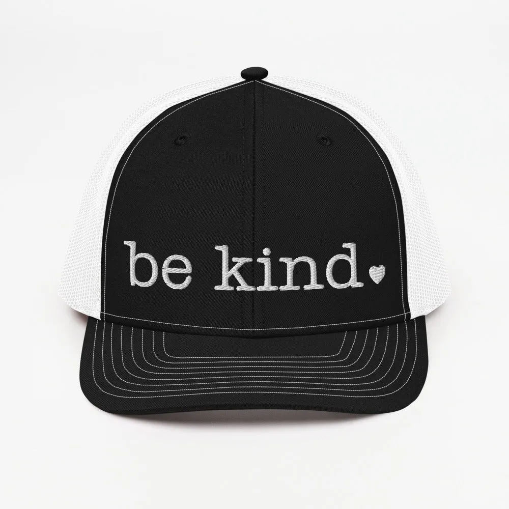 Be Kind Trucker Cap - white