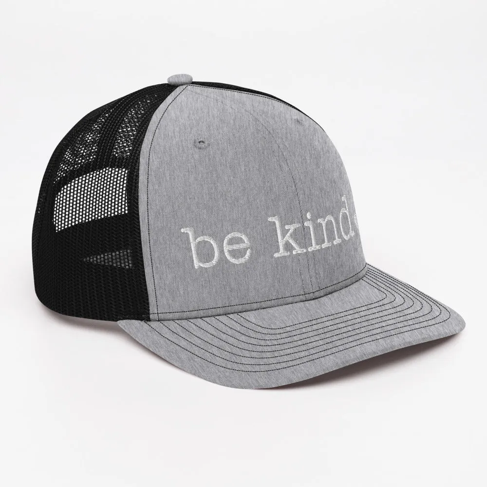 Be Kind Trucker Cap - white