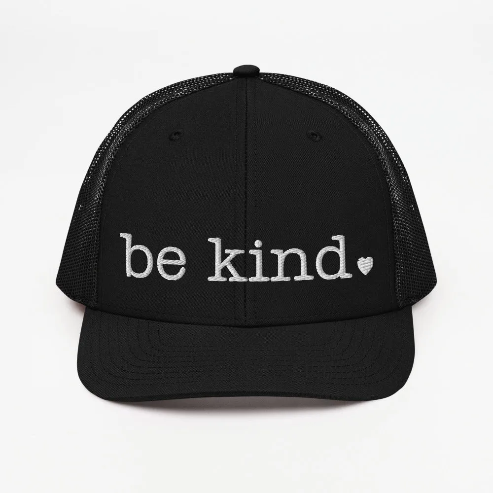 Be Kind Trucker Cap - white