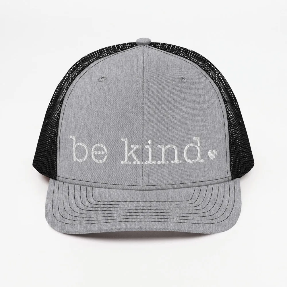 Be Kind Trucker Cap - white