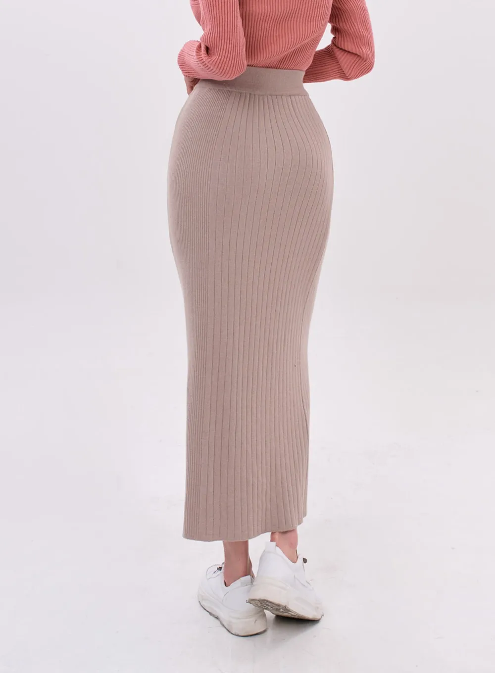 Bending Slit H-Line Long Skirt IS15