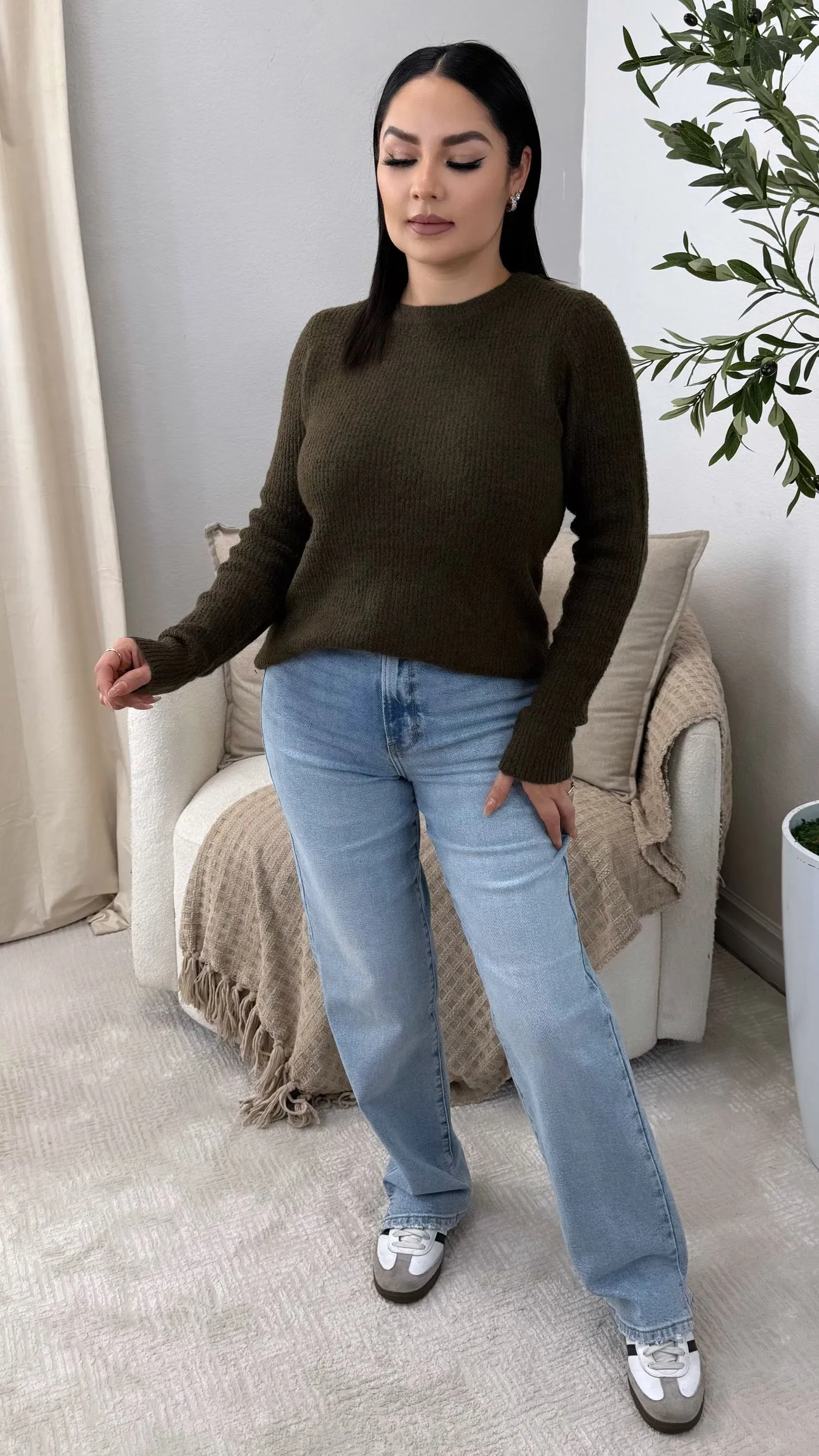 BROOKS  OLIVE SWEATER