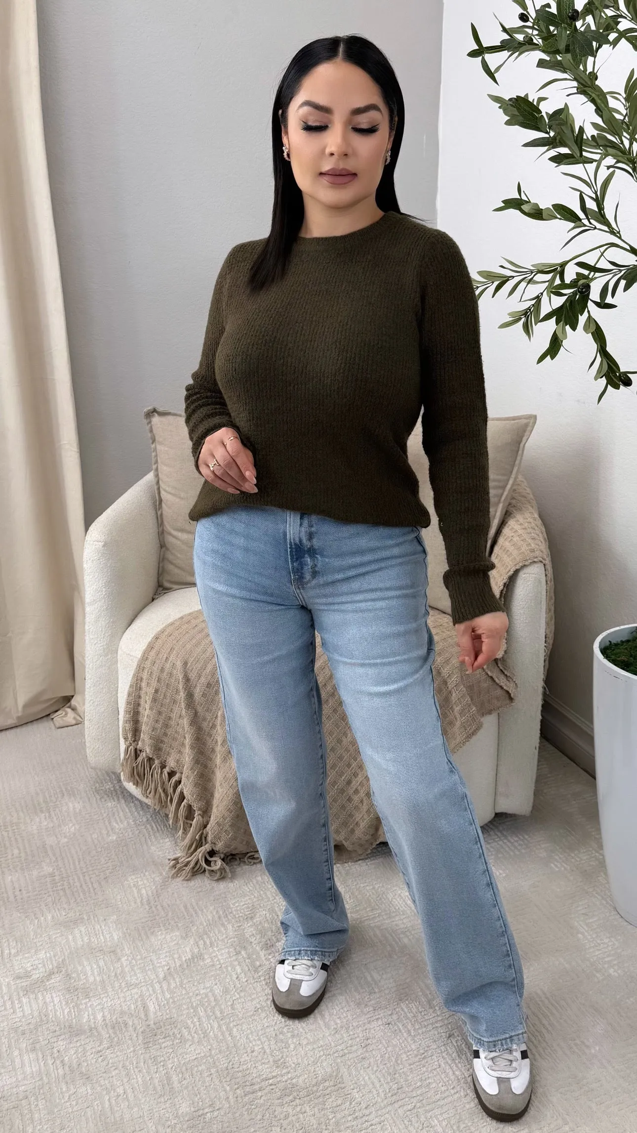 BROOKS  OLIVE SWEATER