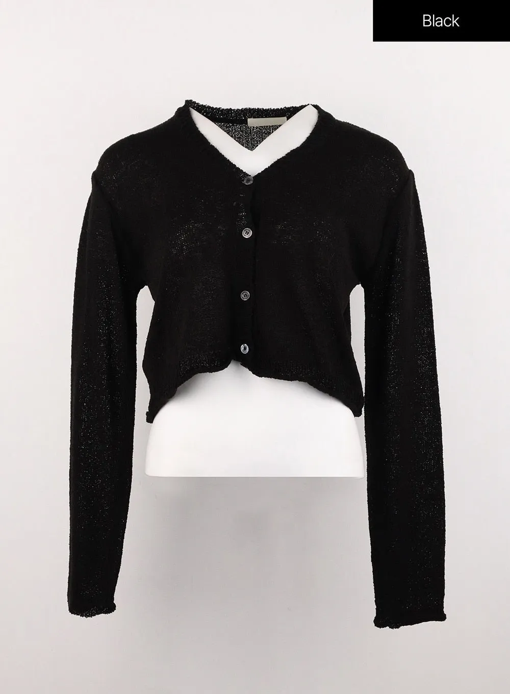 Buttoned V-Neck Sweater OG322