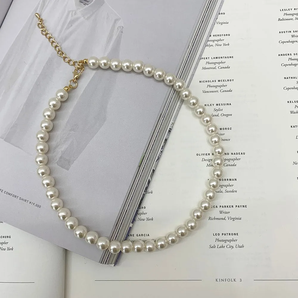 Classic Pearl Choker OA06