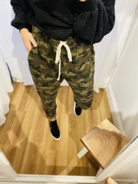Comfy Camo Distressed Jogger