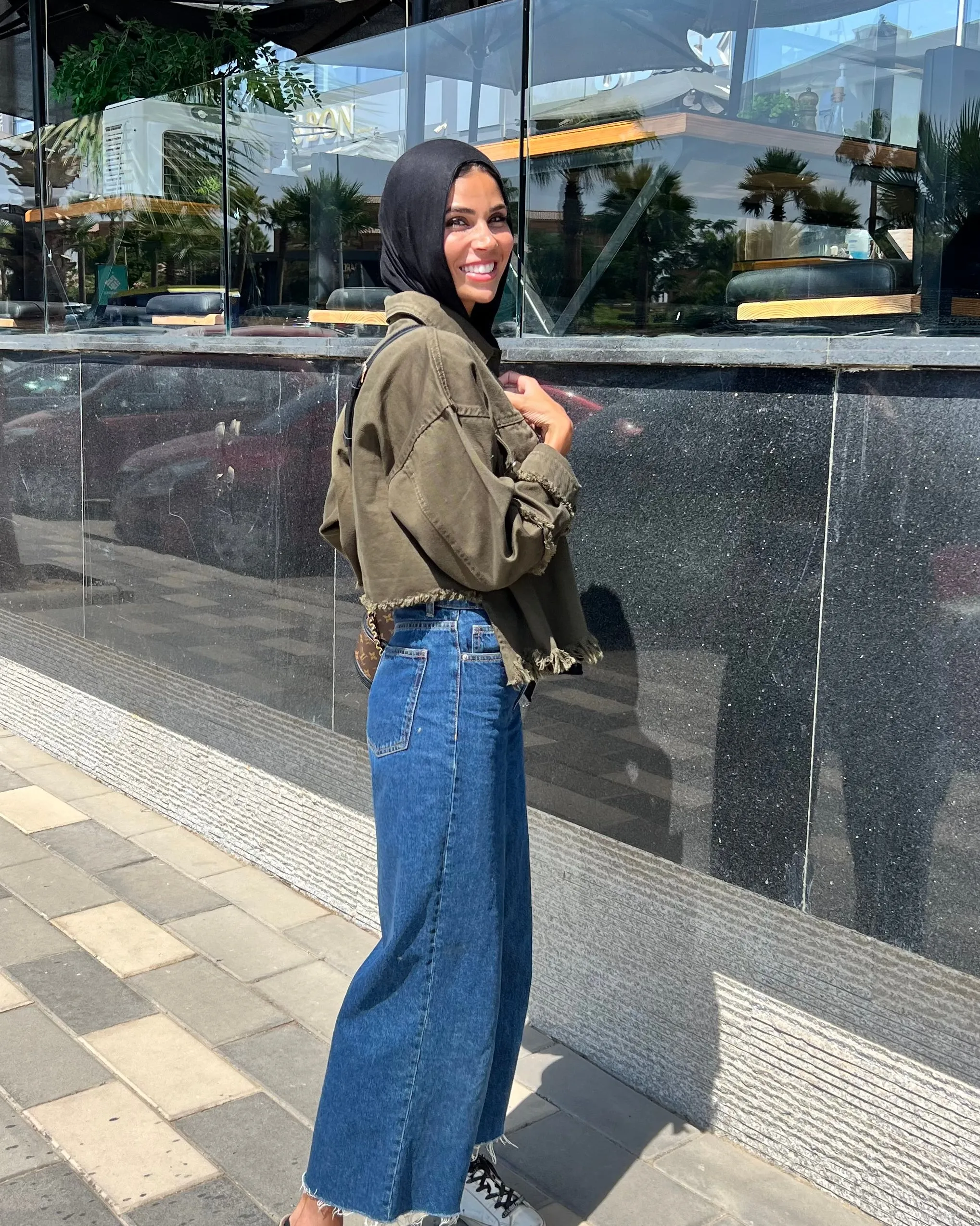 Cropped Fringy Denim