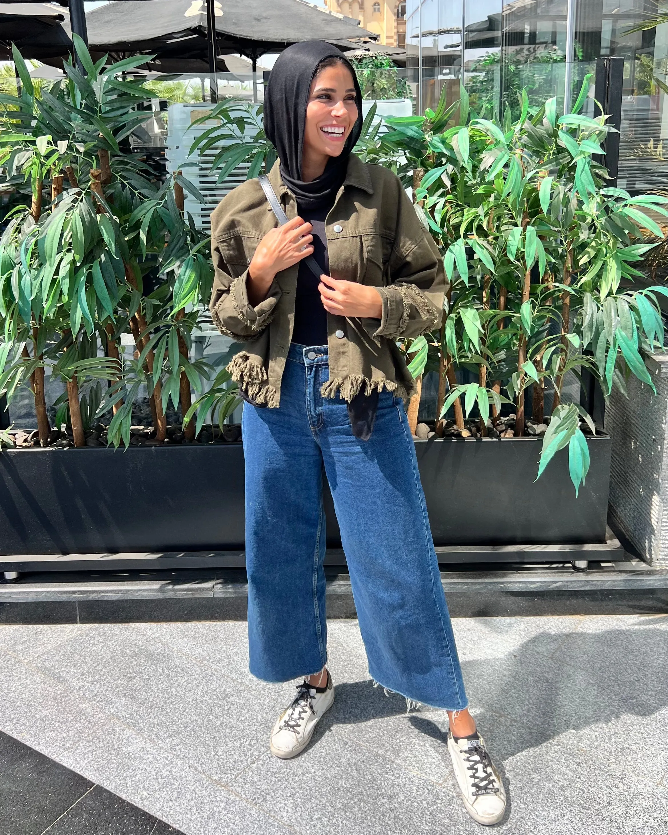 Cropped Fringy Denim