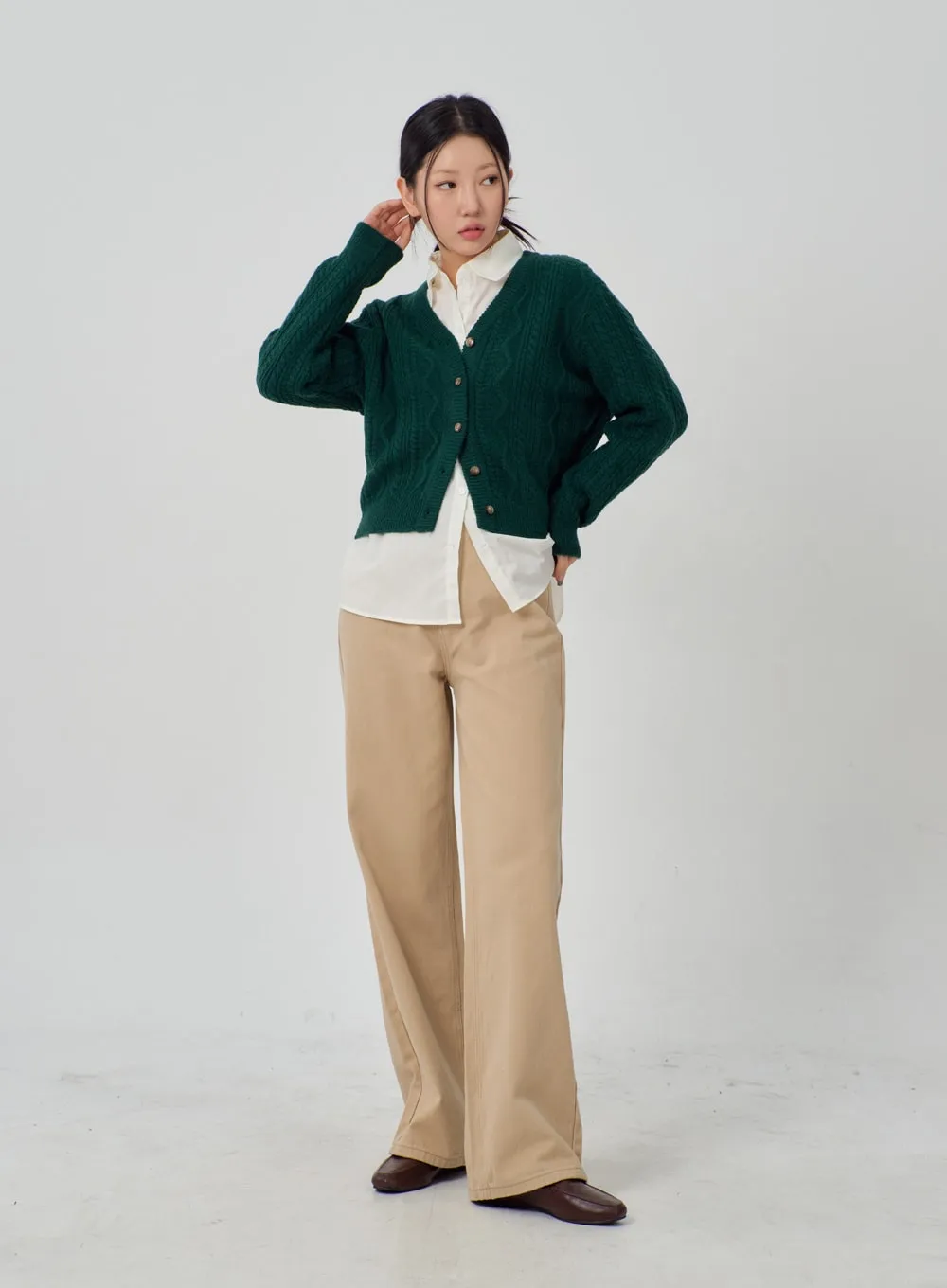 Cropped Knit Cardigan IM315