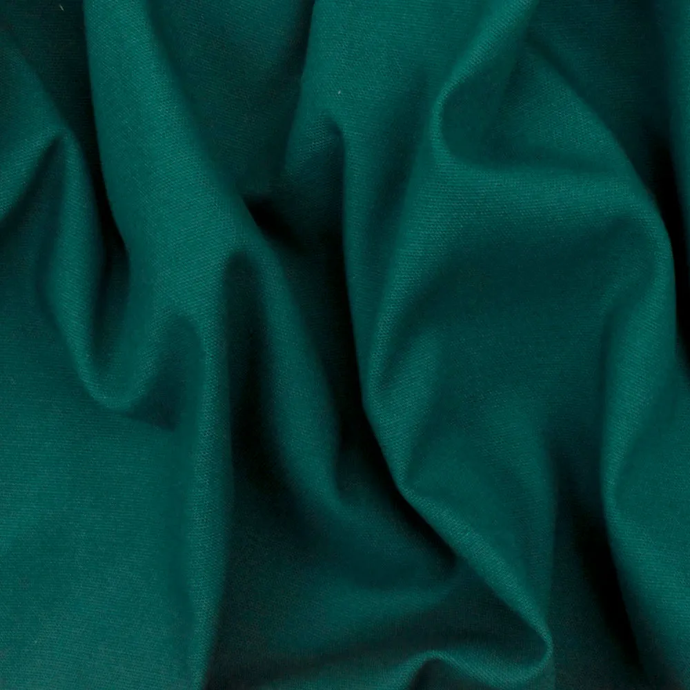 Dark Fantasy Green Solid Stretch Cotton Chino Twill Woven Fabric