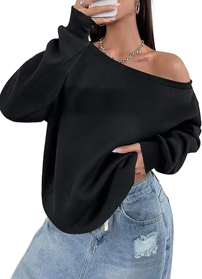 Deep Blue Comfy Pullover Sweatshirt w/Pockets
