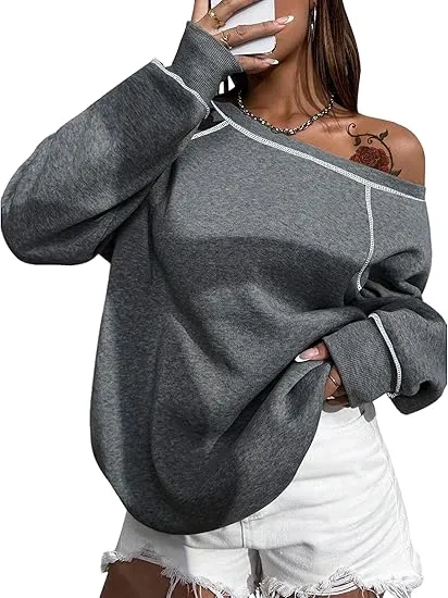 Deep Blue Comfy Pullover Sweatshirt w/Pockets