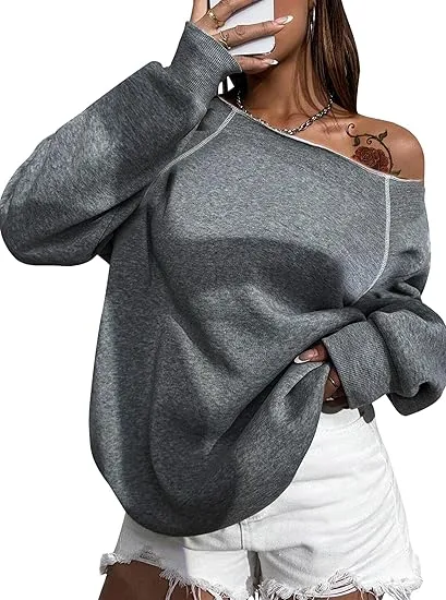 Deep Blue Comfy Pullover Sweatshirt w/Pockets