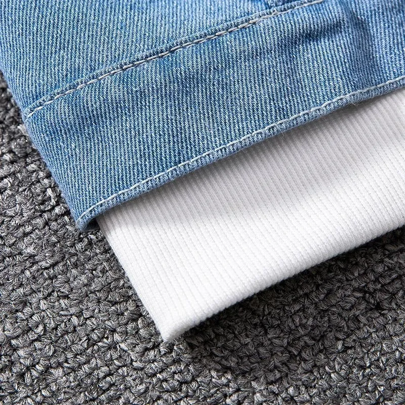 Denim Jacket Men's Street Casual Bomber Jacket Hoodies