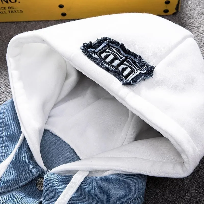 Denim Jacket Men's Street Casual Bomber Jacket Hoodies