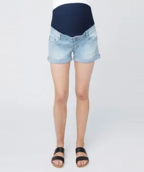 Denim Shorty Shorts in Light Wash
