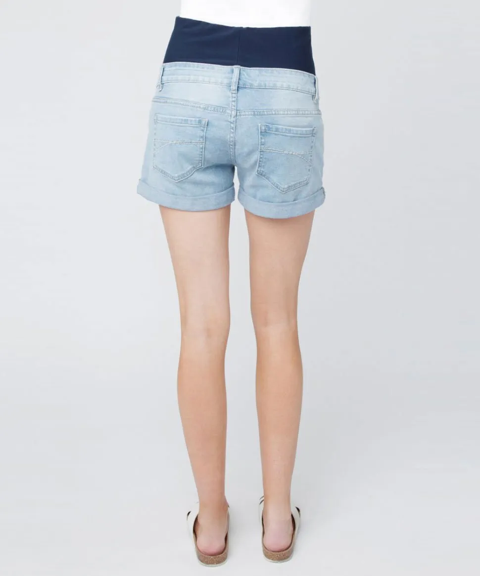 Denim Shorty Shorts in Light Wash