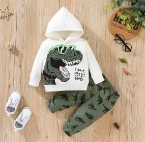 Dinosaur Hoodie Sweatshirt and Pants Set