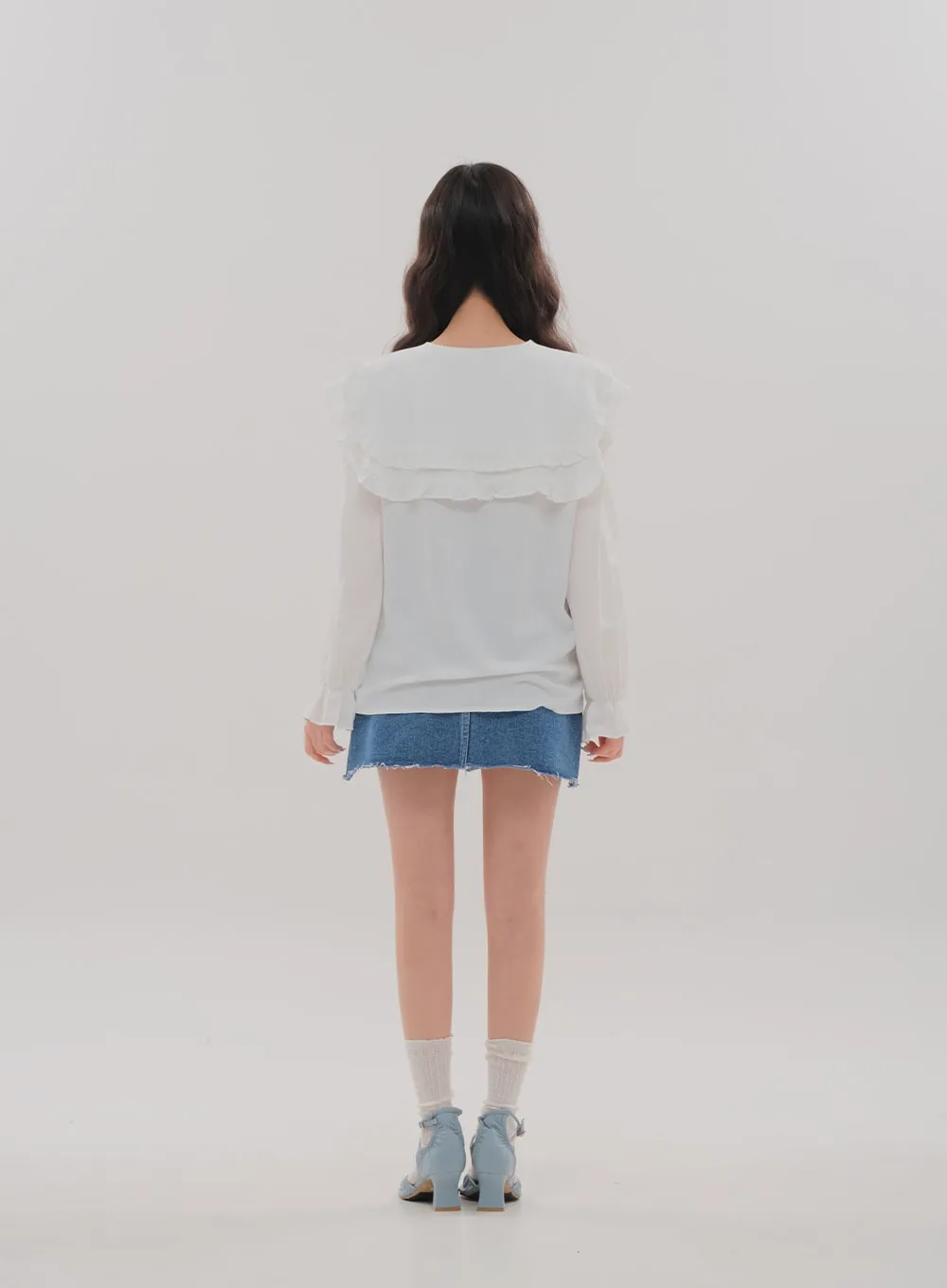 Double Frill Collar Blouse BM7