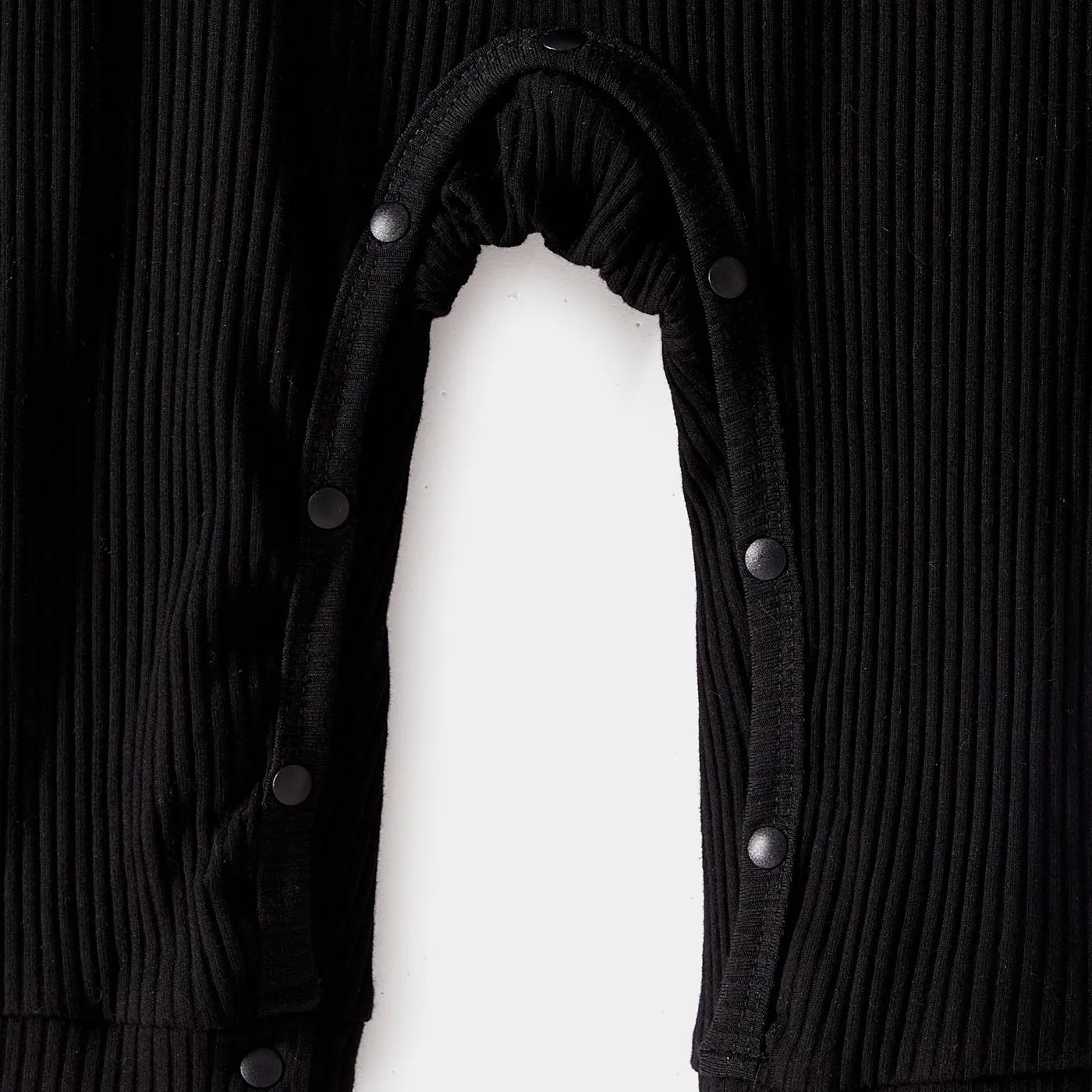 Family Matching Long-sleeve Button Front Solid Spliced Dresses and Colorblock Rib Knit Tops Sets