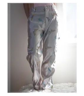 FL3X || pink butterfly brocade slacks