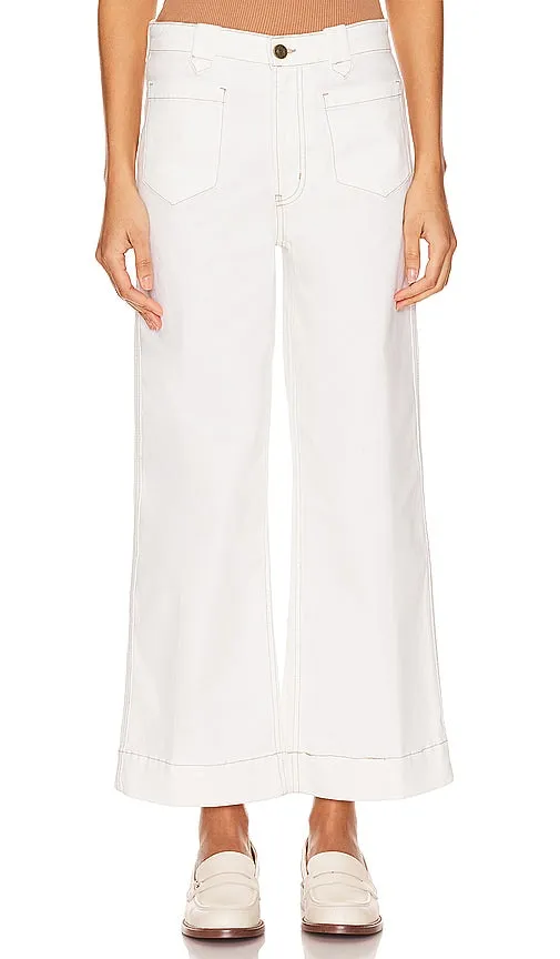 FRAME Utility Relaxed Straight in White