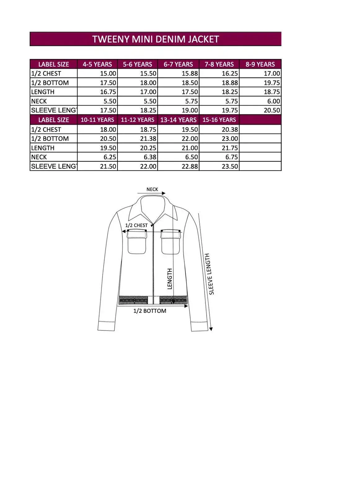 Girls Premium Denim Jacket