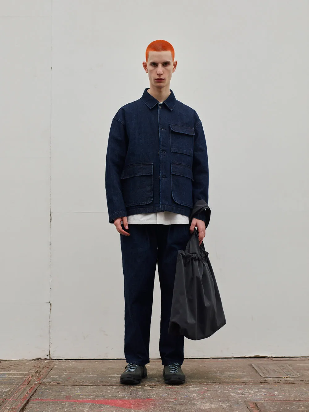 KON-PT04233 2PLEAT DENIM SLACKS