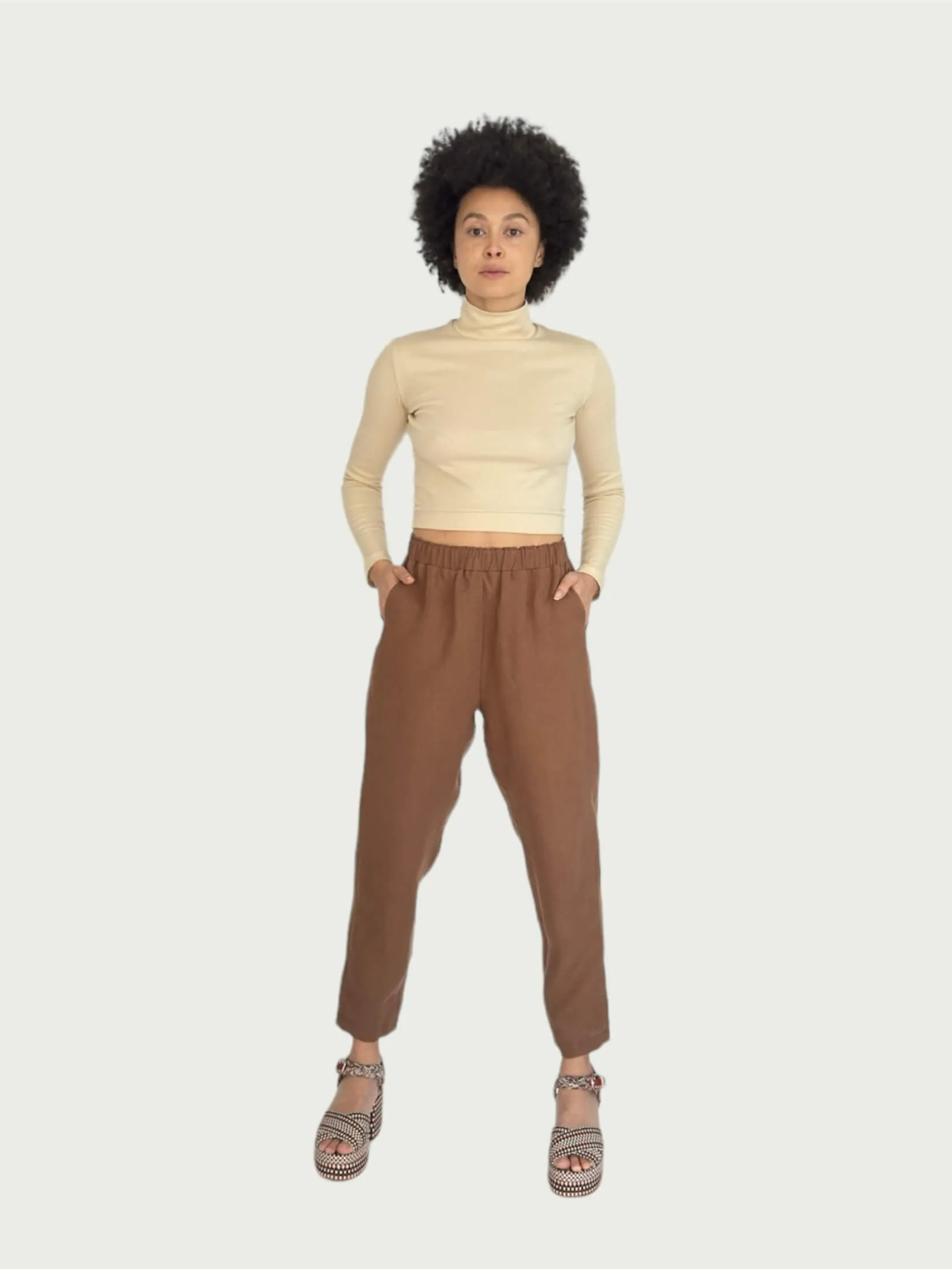 Linen Daily Slacks in Cacao