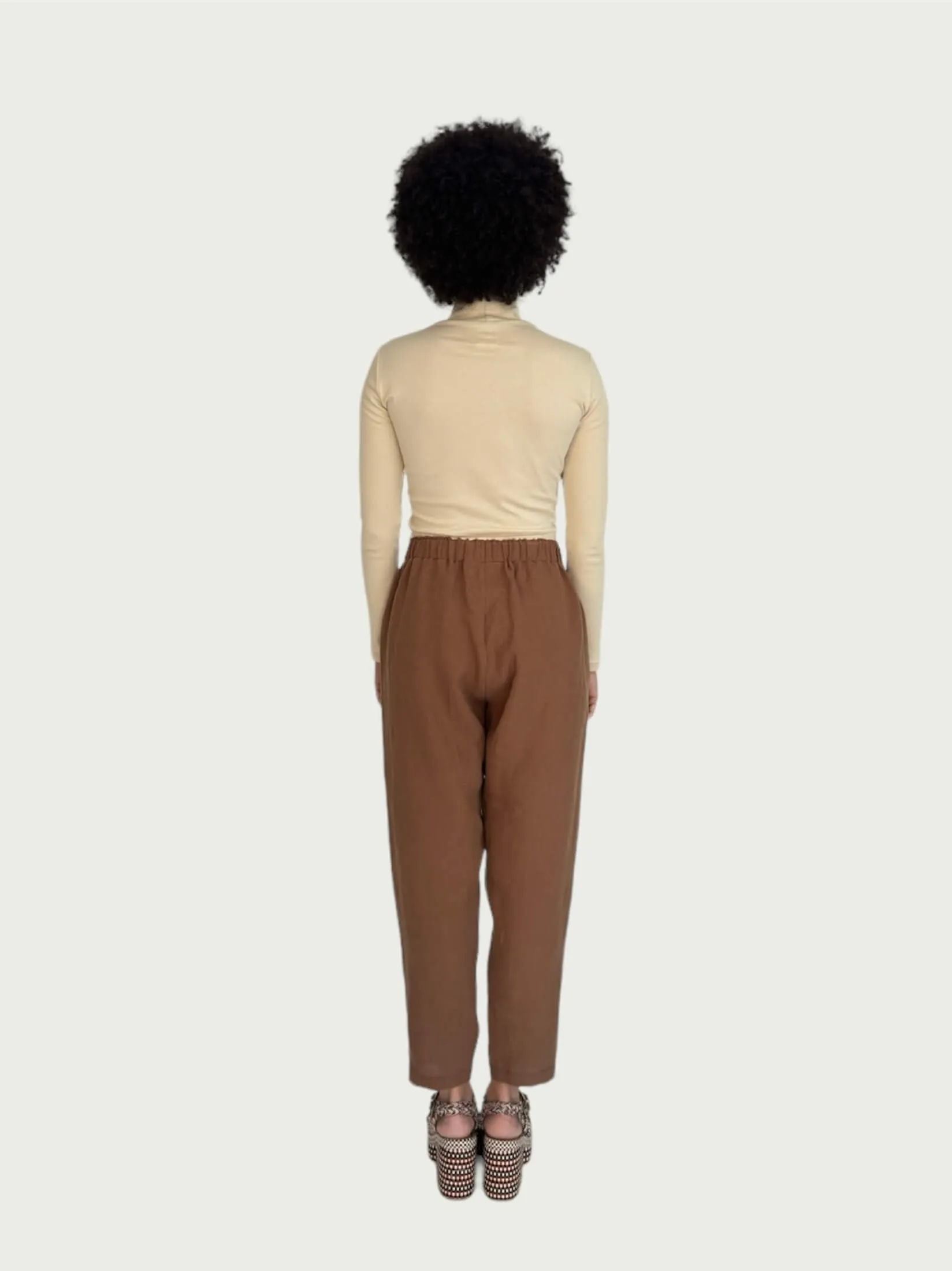 Linen Daily Slacks in Cacao