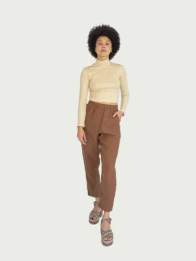 Linen Daily Slacks in Cacao
