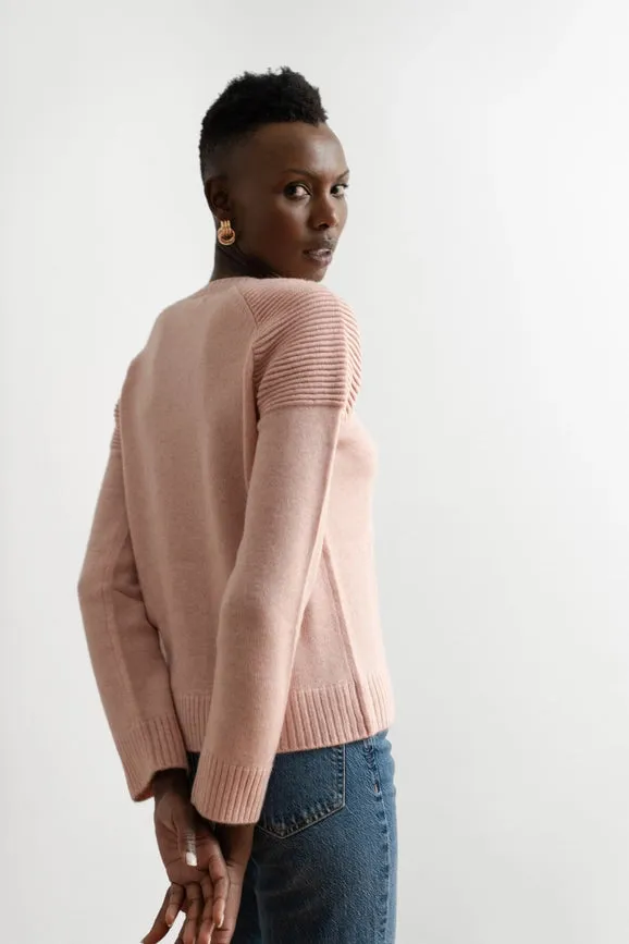 Motorbiker Cashmere Sweater LIGHT PINK