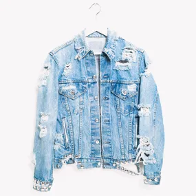 One a Kind Vintage Rockstar Denim Jacket