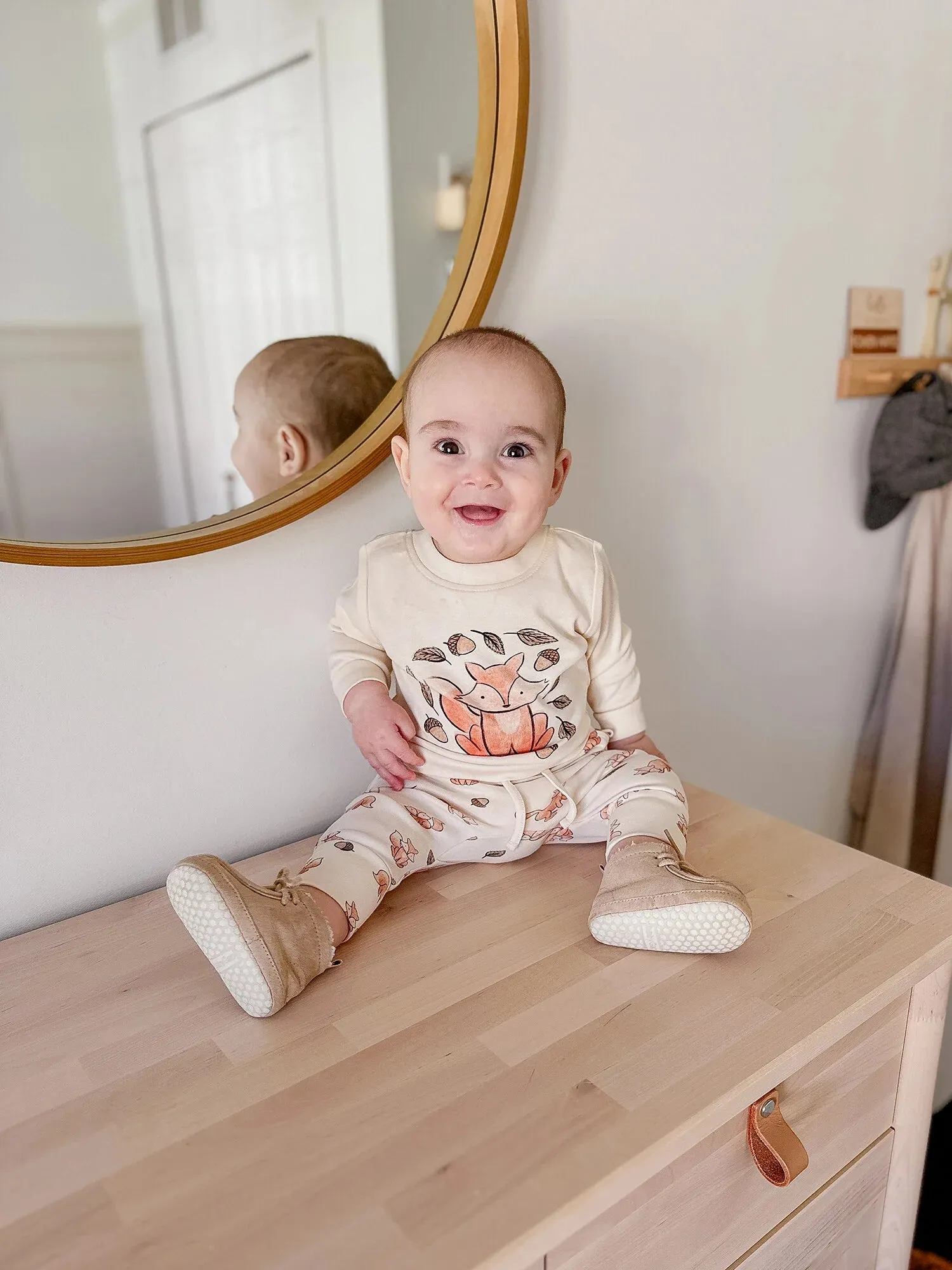 Organic Sweatshirt & Jogger Set in Foxy