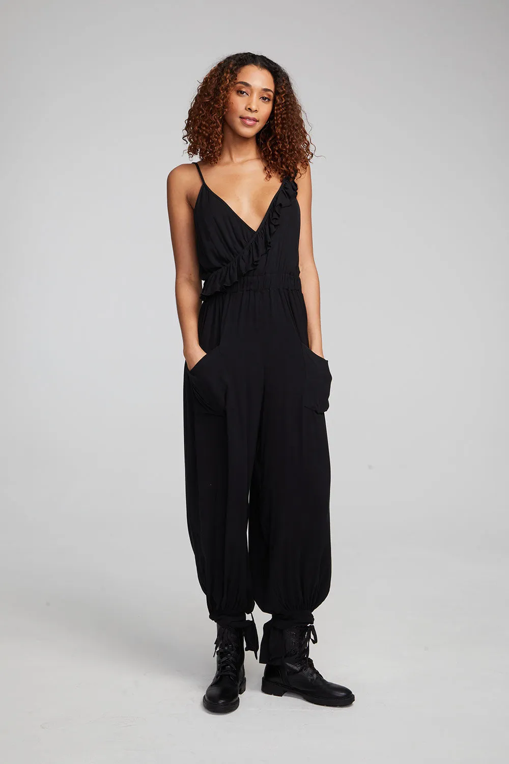 Slash Shadow Black Jumpsuit