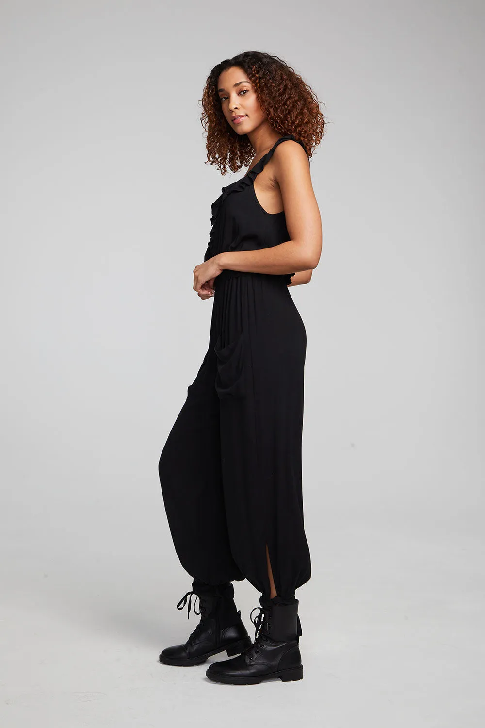 Slash Shadow Black Jumpsuit