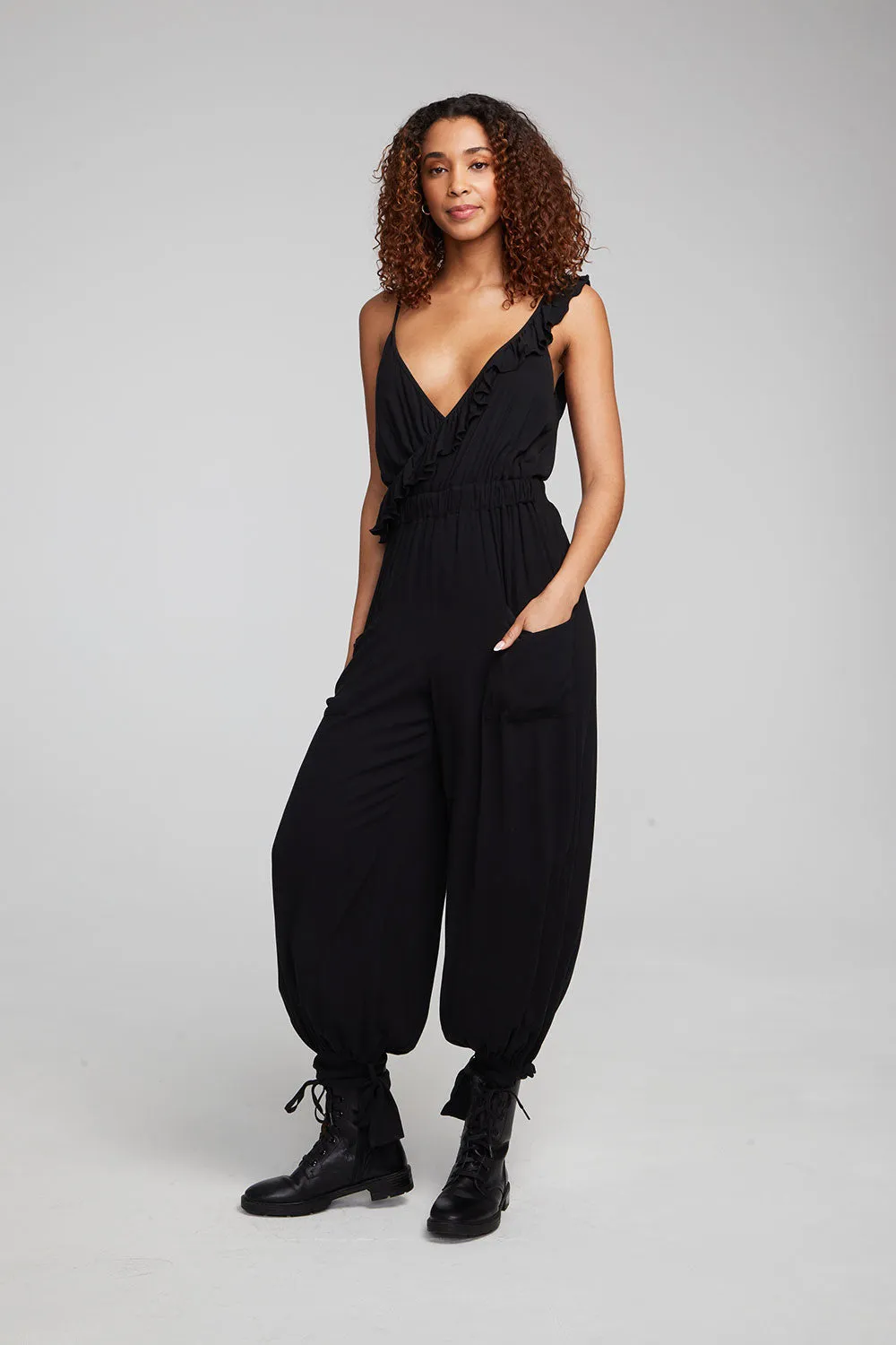 Slash Shadow Black Jumpsuit