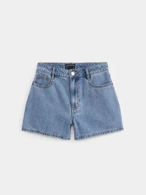 The Tina Relaxed Denim Short in Light wash