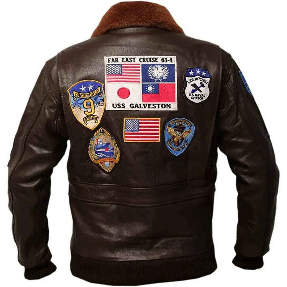 Top Gun Tom Cruise Pete Maverick Pilot Flight Bomber Leather Jacket | B3 Pilot WW2 Brown Aviator Biker Jacket